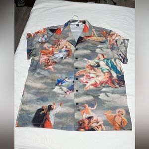 SHEIN Men's Renaissance Art Print Shirt